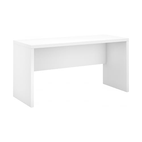 Bush Business Furniture Echo Collection Computer Desk for Home Office with Quick-to-Assemble Hardware, 60W, Pure White