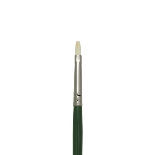 Langnickel Regis Long Handle Bristle Oil Flat Brush - Artist Paint Brush - L400F-12 - Single