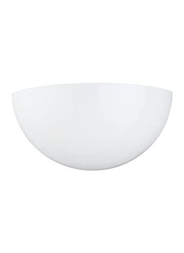 Image of Sea Gull Lighting 4138-15 Piedmont One-Light Wall Sconce, White Finish with White Acrylic Diffuser
