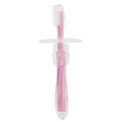 Image of Baby Tongue Cleaning Hygienic & Flexible New Born Baby Soft Silicon Tounge Toungue Cleaner Finger Manual Toothbrush (Multicolor)
