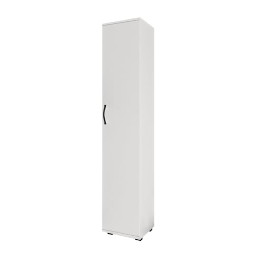 CATTERHOUSE Armario Multiusos Atenas 160 Blanco 159x29,5x31,5 cm Armario para Baño o Despensa | 1 Puerta y 4 Baldas Internas...