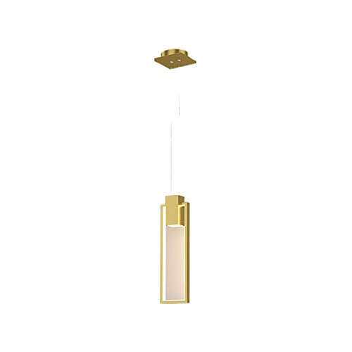Suspension LED geometriche 14W lustre rectangulaire creux a 3 couleurs pour chevet