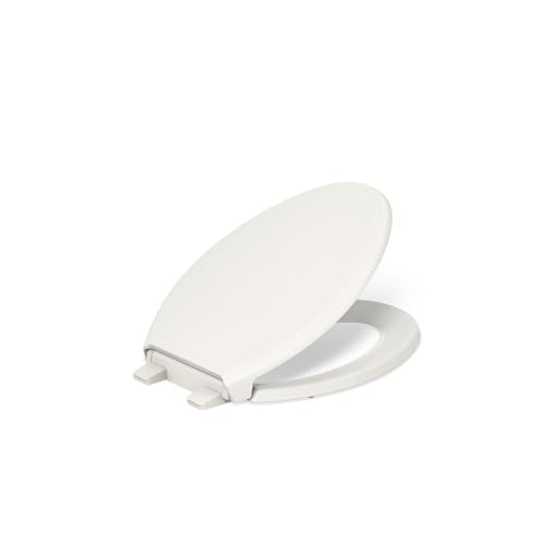 KOHLER 4733-RL-96 Glenbury ReadyLatch Quiet Close Elongated Toilet Seat Soft Close Toilet Seats Biscuit