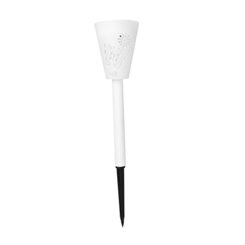 BAZEITFLOW Lámpara Solar de Jardín con Diseño de Mariposas Huecas Luz LED Blanca y Ajustable Resistente Cable para Exteriores Decoración de Césped y Patio Color Aleatorio Color Aleatorio