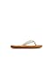Roxy womens Porto Flip Flop Sandal, Natural, 8 US
