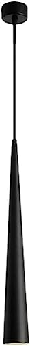 DUBOXX Lampadario a sospensione a tubo lungo a LED nero Lampadario a isola da cucina Soffitto a cono regolabile in alluminio Illuminazione a soffitto for camera da letto Bar Decorazione soggiorno Lamp