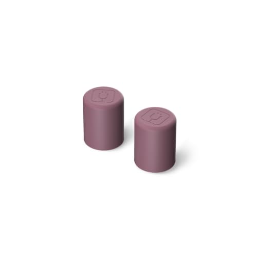 Image of BrüMate Magnetic Straw Caps | Silicone Straw Topper 2-pack | Dust & Dirt Resistant | Compatible with All Era and Resa Tumblers (Rose Taupe)