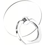Mizi 360°Rotation 180° Flip Cell Phone Adhesive Finger Ring Holder, Clear Kickstand Compatible with Most Phones, Tablets & Cases - Black/Rose Gold-image-3