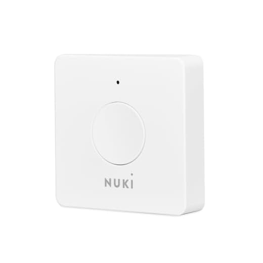 Nuki Opener, elektronisches Türschloss für Mehrfamilienhäuser, steuert den Türöffner der Gegensprechanlage mit dem Smartphone, elektrischer Türöffner, Nuki WLAN Bridge erforderlich, Nuki Smart Home