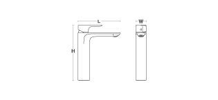 KOHLER Aleo 72298IN-4ND-CP Tall Lav Faucet Without Drain Chrome Finish