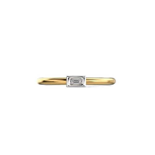 Bague solitaire Lumen moissanite et émeraude pour sublimer vos soirées chic
