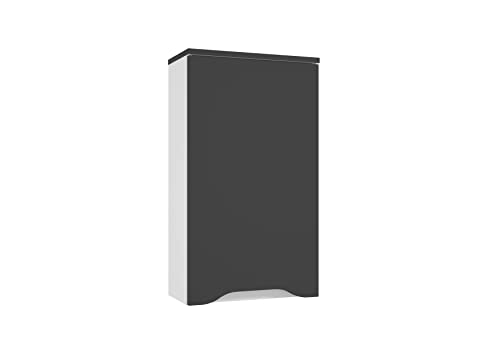 POBICIA 290-A-04001 Badezimmerschrank, Weiß, Anthrazit, Small Cover