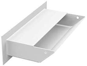 KRATKI ventilatierooster AIR | Warmeluchtrooster 6 x 40 cm | Wit | Uitlaatrooster voor schoorsteenventilatie | Luchtinlaat in een hoek van 45 graden | oververhittingsbestendig