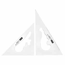 Triangular ruler 24 cm x 2 mm cloud form drawing 0024
