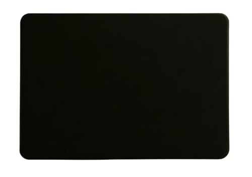 Jogo Americano Couro Sintético Luxo 8, 6, 4, 2 Unidades Decorativo Mais Porta Copos(2,Preto)