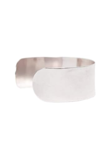 Floral Corsage Bracelet - Lela Flower Cuff- Silver