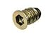 Hafele 030.10.564 Insert Nut, steel, yellow chromate, M6, 8mm hole, 15mm length (1 pc)