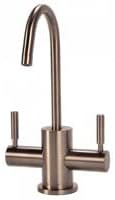 HC2400-BN Contemporary C Spout Hot/Cold Only Filtration Faucet in Brushed Nickel