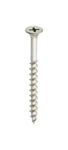 Pro-Fit 282138 0 Deck Screw, #7 Thread, 2 in L, Coarse Thread, Bugle Head, Phillips Drive, Sharp Point, Silver Dacrotized