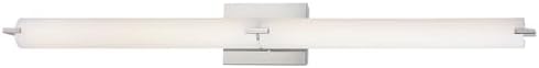 GEORGE KOVACS P5046-077-L Tube LED Vanity Bath Light, 2-Light, 40 Total Watts, 4.75-in H x 39.75-in W, Chrome