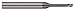 Micro 100 MEF-078-250-3-005K Corner Radius End Mill, 5/64" Cutter Dia.117" LOC.005" Corner Rad, 1/4" Reach.074" Neck Dia, 3 Fl, 1/8" Shank Dia, 1-1/2" OAL, NACRO
