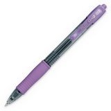 Bolígrafo de gel retráctil punto fino púrpura docena miniatura 1