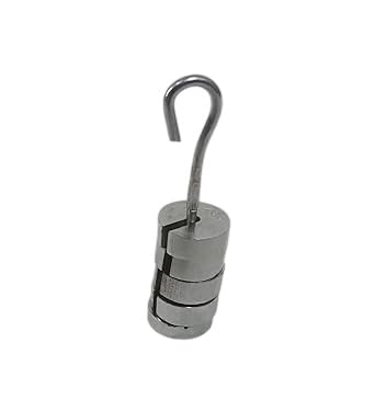 AI-Slotted Weight with Hanger Cap 100gm; 5x20gm/Iron Chrome Plated/Educational Experiments and laboratory/Physics & Scientific Product-image-10