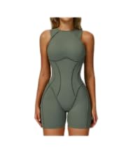 Mono de yoga verde XL sin rozaduras con espalda cruzada