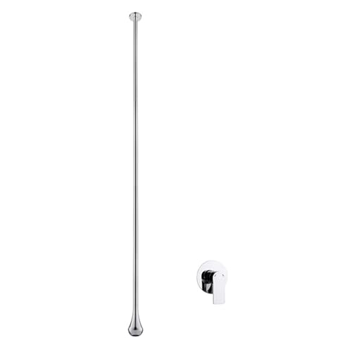 Mitigeur mural encastré en laiton rouge avec robinet de plafond suspendu