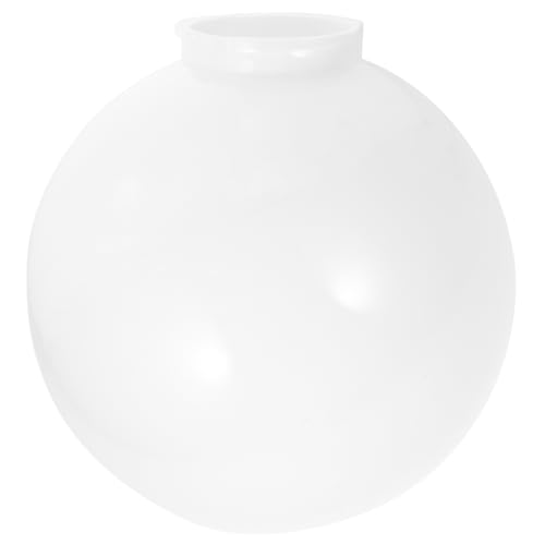 BESPORTBLE Cubierta Acrílica Blanca para Lámpara de Globo Exterior Pantalla Redonda de 250 MM de Diámetro Montaje de 95 MM Resistente Decoloración Difusor de Luz Suave para Postes y