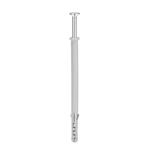 Juego De Tornillos Y Tacos Tubo de expansión de plástico, 10 piezas 8x120 mm Columna de tubo de expansión de plástico Anclaje de hormigón Enchufe de pared Marco Fijaciones Tubo con tornillos Gris