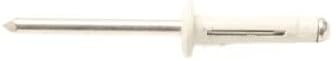 3/16" x 0.920" Tri-Fix White Rivet Fastener For Vinyl Fence (Pack of 20)