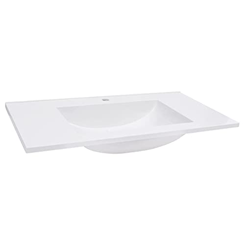 vidaXL Lavabo Encastré Vasque à Poser de Toilette Lave-Mains de Salle de Bain Lavabo de Salle Cosmétique Maison Intérieur 800x460x130 mm SMC Blanc