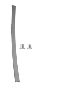 Graff G-6000-C14 Luna Wall Mounted Bathroom Faucet with Deck Mount Handle Finish Polished Chrome