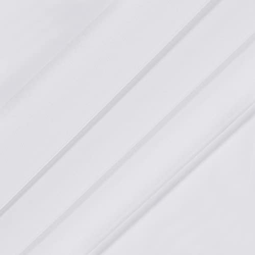 Eclipse Kiara Modern Sheer Voile Light Filtering Grommet Window Curtains For Bedroom (2 Panels), 54 In X 84 In, White #TOP5