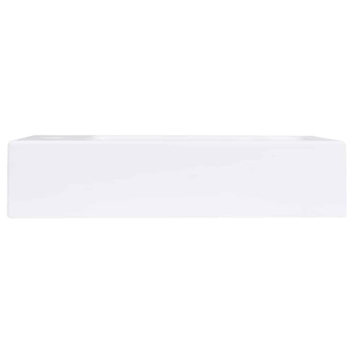 Lavabo blanco 400x220mm de SMC para encimera de baño y aseo 5