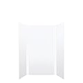 Transolid SWK363672-21V 36-in x 72-in Glue 3-Piece Shower Wall Kit, White Velvet
