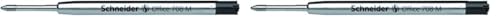 Schneider Bolígrafos Pluma de Minas Oficina 708, indeleble, M, negro (Paquete de 2)
