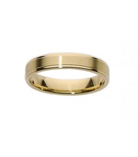 Alliance Mariage 4,5 mm en Or Jaune 9 carats Damian taille 65