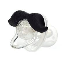 Hipsterkid Mustachifier Pacifier 0-6 Months | BPA-Free, Orthodontic Silicone Nipple | Cute, Funny, Mustache Binkies | Gift for Babies, Newborns, Infants, Toddlers