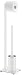 Produktbild ZACK Toilet butler, White, Stainless Steel