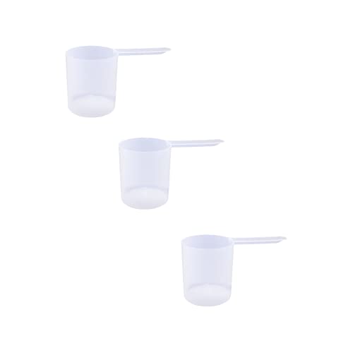 Image of 148cc Long Handle Measuring Scoop (.625 Cup / 5 oz / 148mL) - Heavy-Duty Plastic Spoon for Powders, Protein, Coffee, and Baking, 3-Pack