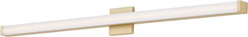 Image of Maxim Lighting Spec Vanity 48 inch 1-Light Bath Vanity Light | Gold Aluminum Finish | White Pmma Acrylic Shade | Contemporary Indoor Light Fixture | Ideal for Bathrooms & Powder Rooms | 52008GLD