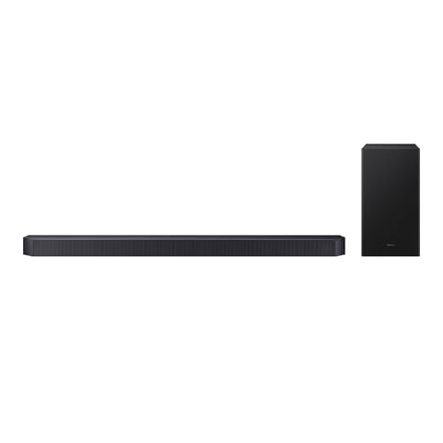 SAMSUNG Soundbar HW-Q600F/ZF Serie Q, 9 Speaker, Wireless, Dolby 5.1ch, Audio a 3.1.2 Canali, DTS Virtual:X Surround Sound Expansion, Voice Enhance Mode, Adaptive Sound, Q-Simphony, Titan Black, 2025