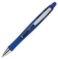 Office Depot Super Comfort Grip Retractable Ballpoint Pens, 0.5 mm, Fine Point, Blue Barrels, Blue Ink, 12 pk, AH534-BK