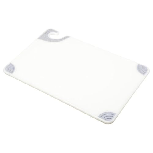 Planche à découper Saf-T-Grip San Jamar blanche plastique 30x45