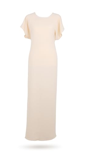 MA premium CEY Inner abaya ladies long modest maxi dress causal/formal under abaya (jalabiya) relaxed soft body touch breathable suit (Cream Xlarge)