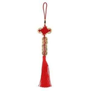 SUBHARTI China Feng Shui 5 Emperor Coins Amulet, Pendant, Car Hanger, Good Luck Gift-image-48