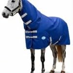 Waterproof 200g 1200 Denier Ripstop Heavy Duty Turnout Rug Extra Deep with Detachable Neck (Saphire Blue, 6'3)
