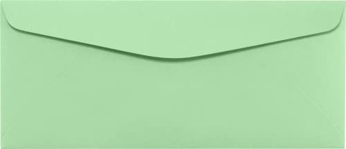 Enveloppes 10x24 cm vert pastel - Lot de 50 pièces standard